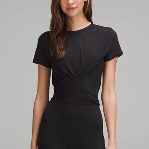 Lululemon | Tie-Waist Breathable Short-Sleeve Shirt | Black | 12